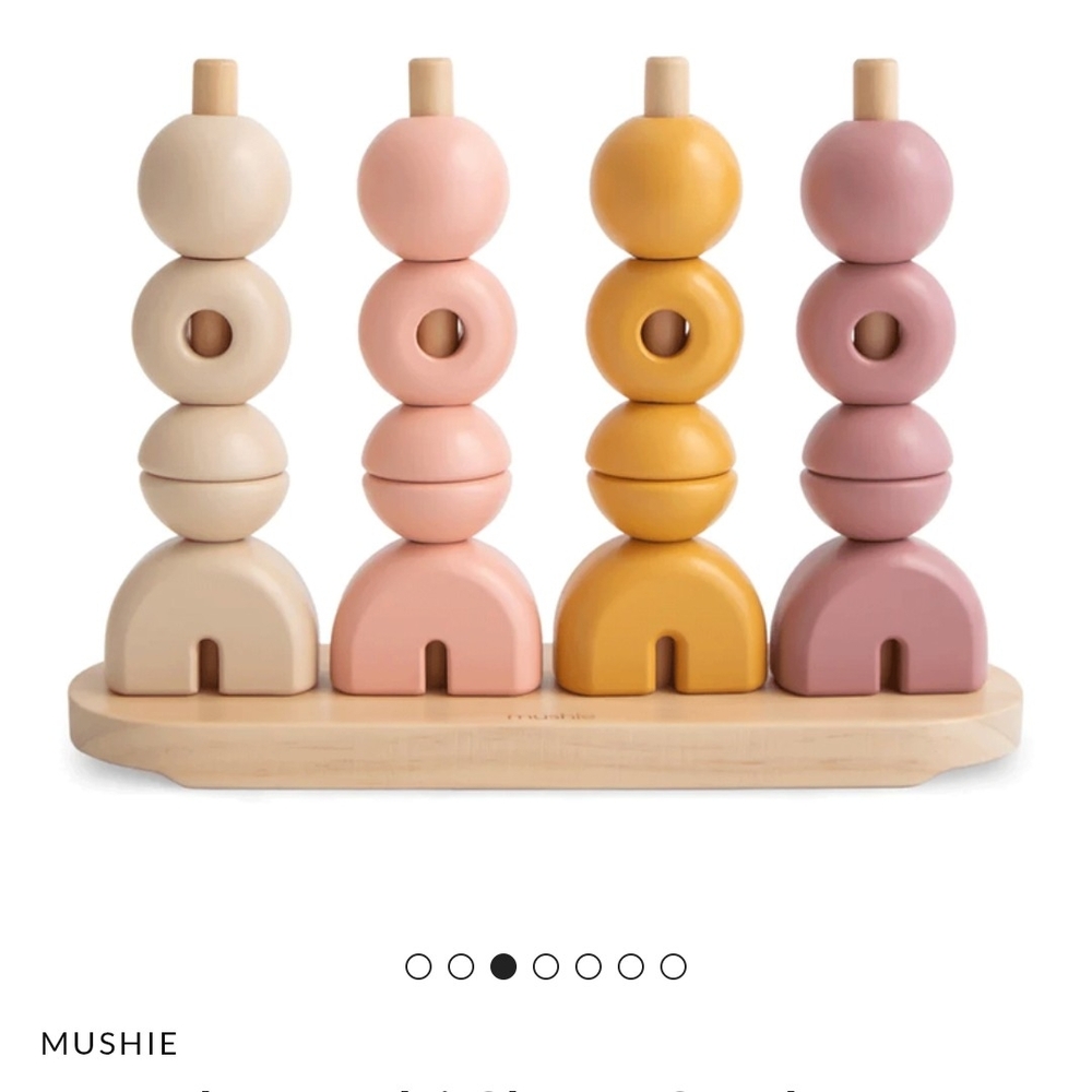 Mushie Stacking Toy in Pastel Colors